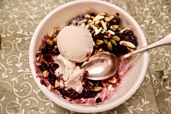 plant based ice cream bowl